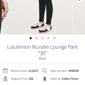 Lululemon wunder lounge pants